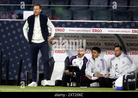 Deutsche Bank Park, Frankfurt am main, Deutschland Fussball, Football, Männer, hommes Länderspiel, match amical Deutschland - Niederlande 2:1 26.03.2024 entraîneur Julian NAGELSMANN (GER) mit dem Betreuerteam Sandro WAGNER (GER) , Benjamin Glück und Mads Buttgereit v.Li..n.re.- Foto : Norbert Schmidt, Duesseldorf Banque D'Images