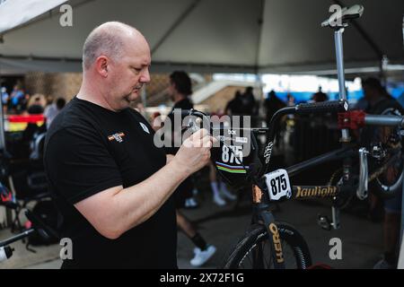 Rock Hill, États-Unis. 16 mai 2024. Photo Alex Whitehead/SWpix.com - 16/05/2024 - cyclisme - Championnats du monde UCI BMX Racing 2024 - Rock Hill, Caroline du Sud, États-Unis - mécanique crédit : SWpix/Alamy Live News Banque D'Images