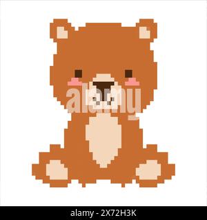 Ensemble d'art pixel animaux de savane. Collection Safari faune. 8 bits. Développement de jeux, application mobile. Illustration vectorielle isolée. Illustration de Vecteur