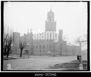 Arsenal de la Garde nationale de l'Ohio, Cleveland, Ohio, transparent en verre correspondant (avec le même code de série) disponible sur vidéodisque cadre 1A-29547., 'G-9' et 'dup' sur négatif ; 'G-8' sur transparent., Detroit Publishing Co. No. 013116., Gift ; State Historical Society of Colorado ; 1949, Armories. , États-Unis, Ohio, Cleveland. Banque D'Images