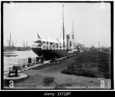 Écluses de Lachine, Montréal, date basée sur Detroit, catalogue J (1901)., 'WHJ' sur veste ; '613-16' sur négatif., Detroit Publishing Co. No. 012514., Gift ; State Historical Society of Colorado ; 1949, Yachts. , Écluses (génie hydraulique) , Canada, Québec (Province), canal de Lachine. , Canada, fleuve Saint-Laurent. Banque D'Images