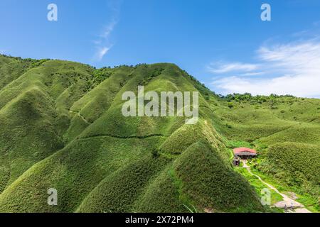 Paysage du mont Sanjiaolun, alias la montagne matcha, dans le canton de Jiaoxi, taiwan Banque D'Images