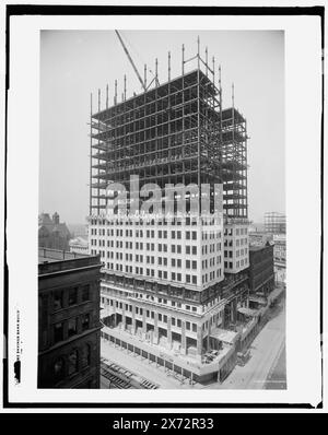 Dime Savings Bank Building, Detroit, Mich., Detroit Publishing Co. No. 072802., Gift ; State Historical Society of Colorado ; 1949, Office Buildings. , Industrie de la construction. , États-Unis, Michigan, Detroit. Banque D'Images