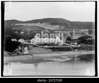 Tadousac i.e. Tadoussac Hotel, Tadousac sic, composé Lawrence River, '629-20' on Negative., Detroit Publishing Co. no. 012781., cadeau ; State Historical Society of Colorado ; 1949, Hôtel Tadoussac (Tadoussac, Québec), Hôtels. , Plages. , Rivers. , Canada, fleuve Saint-Laurent. , Canada, Québec (Province), Tadoussac. Banque D'Images