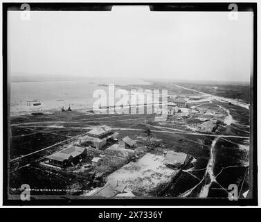 Panorama de la rivière Tampico et des jetées du phare, titre conçu par cataloger., titres individuels sur négatifs : les jetées du phare de Tampico (D4-4168) et la rivière Tampico du phare (D4-4169, D4-4170, D4-4171)., Neg. LC-D4-4170 (section centrale droite) est brisé au centre., nég. LC-D4-4171 (section droite) est une photographie d'une épreuve photographique., 'W.H.J. Phot. Sur les négatifs., '21' sur D4-4168 ; '23' sur D4-4169., Detroit Publishing Co. nos04168, 4169, 04170, 04171., cadeau; State Historical Society of Colorado ; 1949., informations non vérifiées dans ce dossier. 752 fi Banque D'Images