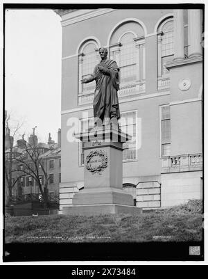 Statue de Horace Mann, State House Grounds, Boston, Mass., date basée sur Detroit, catalogue P (1906)., '1733' sur négatif., Detroit Publishing Co. No. 017078., Gift ; State Historical Society of Colorado ; 1949, Mann, Horace,,, 1796-1859. , Massachusetts State House (Boston, Mass.) , sculpture. , Capitols. , États-Unis, Massachusetts, Boston. Banque D'Images