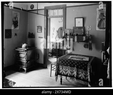 New York City, intérieur de la maison d'habitation, titre de la veste., 'X Emerson 3' sur négatif., Detroit Publishing Co. No. 043270., Gift ; State Historical Society of Colorado ; 1949, Tenement Houses. , Intérieurs. , États-Unis, New York (State), New York. Banque D'Images