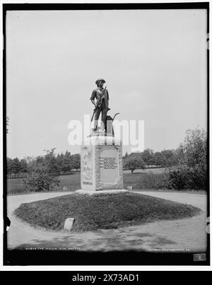 The minute Man, Concord, date basée sur Detroit, catalogue J (1901)., '8' et 'dup' sur négatif., Detroit Publishing Co. No. 011875., Gift ; State Historical Society of Colorado ; 1949, Minutemen (milice), Battlefields. , Monuments et mémoriaux. , Sculpture. , Concord, bataille de, Concord, Mass., 1775., États-Unis, Massachusetts, Concord. Banque D'Images