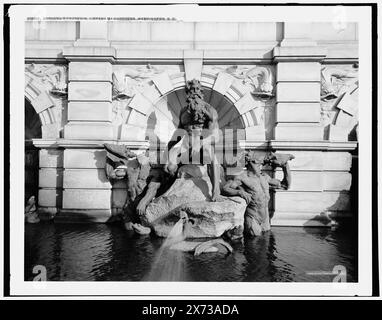Fontaine de Neptune, Bibliothèque du Congrès, Washington, DC, date basée sur Detroit, catalogue J (1901)., Detroit Publishing Co. No. 013012., Gift ; State Historical Society of Colorado ; 1949, Libraries. , Fontaines. , Sculpture. , États-Unis, District of Columbia, Washington (D.C.) Banque D'Images