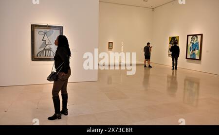 Exposition « L’écho de Picasso » peintures, sculpture dans la galerie d’art du Musée Picasso, Málaga, Espagne Banque D'Images