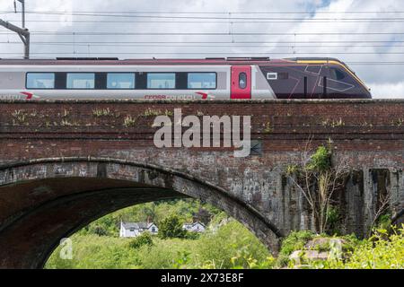 Le pont ferroviaire de Gatehampton, également appelé viaduc de Goring, traverse la Tamise près de Goring, à la frontière de l'Oxfordshire Berkshire, en Angleterre, au Royaume-Uni Banque D'Images