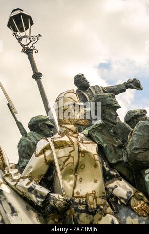 Le mémorial de Béla Kun au Memento Park, Budapest, Hongrie Banque D'Images