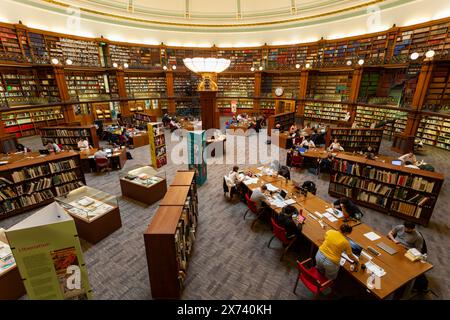 Salle de lecture Picton dans la Bibliothèque centrale de Liverpool. Banque D'Images