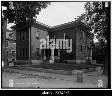 Fowler public Library, Concord, N.H., '4416' sur négatif., Detroit Publishing Co. No. 070408., Gift ; State Historical Society of Colorado ; 1949, Libraries. , États-Unis, New Hampshire, Concord. Banque D'Images