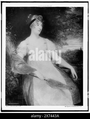 Femme, portrait en pied, titre conçu par catalogeur ; légende sur négatif : Portrait d'une dame., date basée sur Detroit, Thistle Publications (1912)., photographie d'une peinture au Metropolitan Museum of Art., Detroit Publishing Co. No. M 715., Gift ; State Historical Society of Colorado ; 1949, Women. Banque D'Images