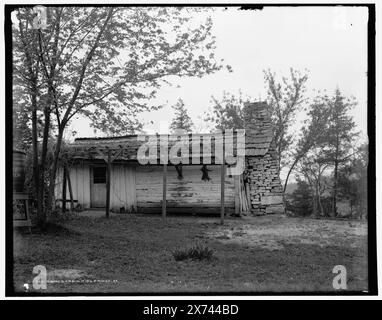 Cabine de Boone, High Bridge, Kentucky, Detroit Publishing Co. 019982., Gift ; State Historical Society of Colorado ; 1949, Boone, Daniel,,, 1734-1820, maisons et repaires. , Cabins. , États-Unis, Kentucky, High Bridge. Banque D'Images