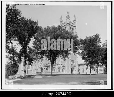 Thompson Memorial Chapel, Williams College, Mass., Detroit Publishing Co. 070384., Gift ; State Historical Society of Colorado ; 1949, universités et collèges. , Églises. , États-Unis, Massachusetts, Williamstown. Banque D'Images