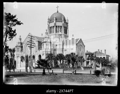 Flagler Memorial Presbyterian Church, composé Augustine, Fla., 'l-54' on Negative., Detroit Publishing Co. No. 9472., Gift ; State Historical Society of Colorado ; 1949, Presbyterian Church. , États-Unis, Floride, Saint Augustine. Banque D'Images