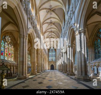 Intérieur de Beverley Minster, Beverley, Yorkshire, Angleterre, Royaume-Uni Banque D'Images