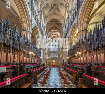 The Choir of Beverley Minster, Beverley, Yorkshire, Angleterre, Royaume-Uni Banque D'Images