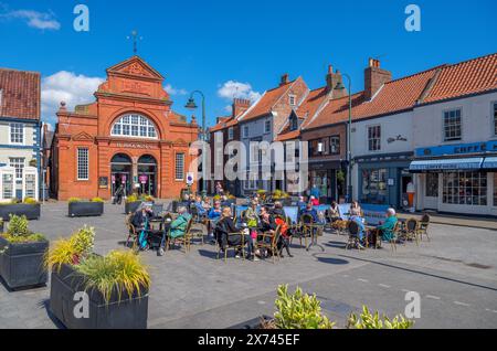 Vue du marché du samedi, Beverley, Yorkshire, Angleterre, Royaume-Uni Banque D'Images