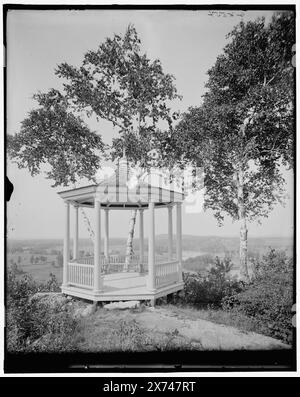 Burlington, Vt., Ethan Allen Park, The Pinnacle Outlook, titre de veste., 'g 8554' sur négatif., Detroit Publishing Co. no. 0500342., Gift ; State Historical Society of Colorado ; 1949, Parks. , Gazebos. , États-Unis, Vermont, Burlington. Banque D'Images