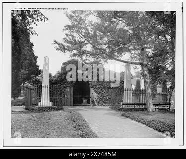 MT. Vernon, tombeau de George Washington, Detroit Publishing Co. No. 073490., Gift ; State Historical Society of Colorado ; 1949, Washington, George,,, 1732-1799, tombeau. , Estates. , Tombes et monuments sépulcraux. , États-Unis, Virginie, Mount Vernon (Estate) Banque D'Images