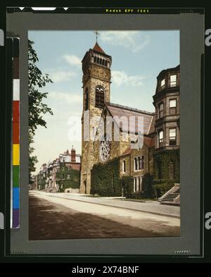 First Baptist Church, Boston, dans un album préparé par Detroit Photographic Co. À utiliser comme catalogue dans son bureau., Detroit Publishing Co., no. 53658., Gift ; State Historical Society of Colorado ; 1955, First Baptist Church of Boston. , Églises baptistes. , États-Unis, Massachusetts, Boston. Banque D'Images