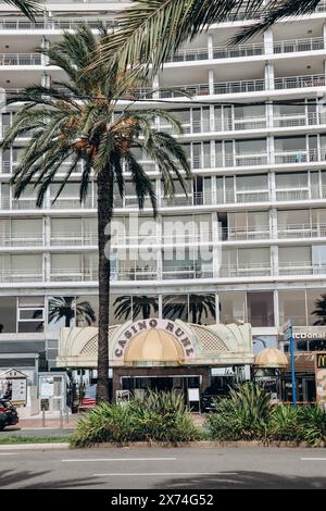 Nice, France - 17 septembre 2023 : façade du casino Ruhl à Nice sur la Promenade des Anglais Banque D'Images