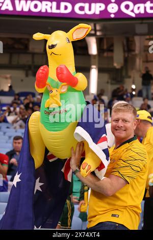 Doha, Qatar. 22e. novembre 2022. Fans australiens lors du match entre France vs Australie, Groupe d, Coupe du monde de la FIFA Qatar 2022. Banque D'Images