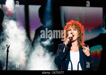 Torino, Italie. 2017. La chanteuse italienne Fiorella Mannoia s'est produite en direct sur la scène du festival GruVillage à Turin. Crédit : Andrea Pinna Banque D'Images