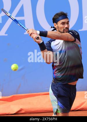 Turin, Italie. 17 mai 2024. Fabio Fognini (Italie) pendant 2024 Piemonte Open Intesa San Paolo, match international de tennis à Turin, Italie, 17 mai 2024 crédit : Agence photo indépendante/Alamy Live News Banque D'Images