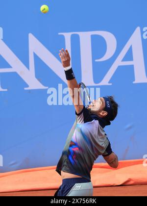 Turin, Italie. 17 mai 2024. Fabio Fognini (Italie) pendant 2024 Piemonte Open Intesa San Paolo, match international de tennis à Turin, Italie, 17 mai 2024 crédit : Agence photo indépendante/Alamy Live News Banque D'Images