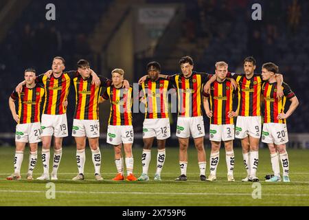 Kirkcaldy, Écosse, Royaume-Uni. 17 mai 2024. L'équipe Partick pendant la fusillade Raith Rovers vs Partick Thistle - Scottish Premiership Playoff - demi-finale, 2nd Leg Credit : Raymond Davies / Alamy Live News Banque D'Images