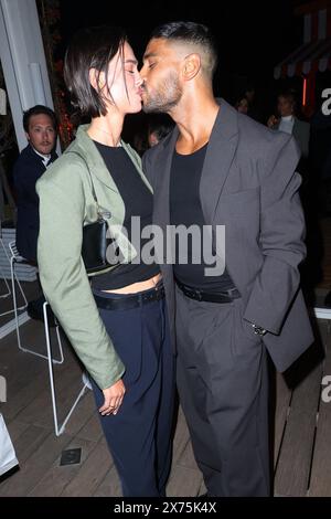 Kristel Van de Kamp et Nassim Lyes présents à la Nespresso x Vanity Fair x Instagram Party à la plage Nespresso lors du 77e Festival de Cannes le 17 mai 2024 à Cannes. Photo de Jerome Dominé/ABACAPRESS. COM Credit : Abaca Press/Alamy Live News Banque D'Images