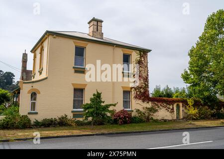 Maison de l'époque coloniale classée au patrimoine, Latrobe, Tasmanie Banque D'Images