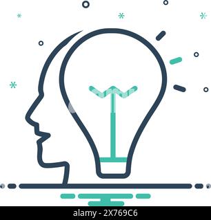 Icône pour idée, opinion Illustration de Vecteur