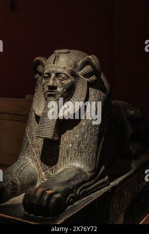 Statue du Sphinx d'Amenemhat III au musée égyptien du caire Banque D'Images