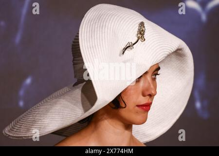 Cannes, France. 18 mai 2024. Margaret Qualley assiste à la conférence de presse « genres de gentillesse » lors du 77e Festival annuel de Cannes au Palais des Festivals le 18 mai 2024 à Cannes, France. (Crédit image : © Beata Zawrzel/ZUMA Press Wire) USAGE ÉDITORIAL SEULEMENT! Non destiné à UN USAGE commercial ! Banque D'Images