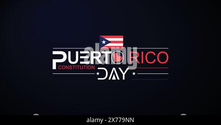 Hommages artistiques au jour de la Constitution de Porto Ricos Illustration de Vecteur