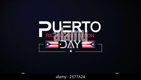 Porto Rico Constitution Day vibrant Vector Design pour commémorer Illustration de Vecteur