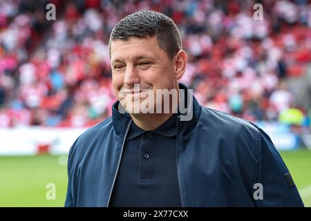 Matt Peet entraîneur-chef des Wigan Warriors lors de la demi-finale de la Betfred Challenge Cup Hull KR contre Wigan Warriors au stade Eco-Power, Doncaster, Royaume-Uni, le 18 mai 2024 (photo de Mark Cosgrove/News images) Banque D'Images