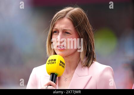 Ancienne joueuse anglaise Ellen White avant le match de Super League féminine des Barclays à Villa Park, Birmingham. Date de la photo : samedi 18 mai 2024. Banque D'Images