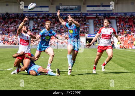 Doncaster, Royaume-Uni. 18 mai 2024. Demi-finale de la Betfred Challenge Cup : Hull KR contre Wigan Warriors. Crédit Paul Whitehurst/PBW Media/Alamy Live News Banque D'Images