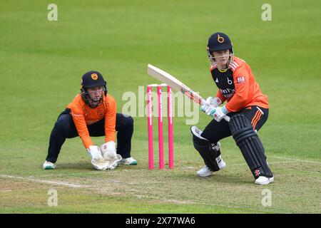 Southampton, Royaume-Uni, 18 mai 2024. Tammy Beaumont des Blaze battant lors du match de la Charlotte Edwards Cup entre les Southern Vipers et les Blaze au Utilita Bowl, Southampton. Crédit : Dave Vokes/Alamy Live News Banque D'Images