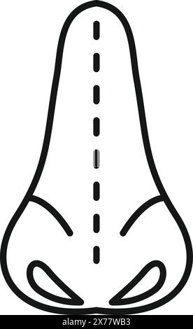 Illustration vectorielle d'une selle de vélo dans un style d'art de ligne noir et blanc simple Illustration de Vecteur