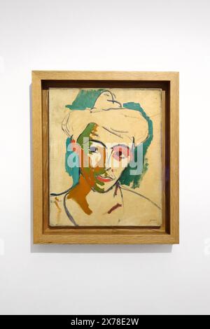 Nice, France - 20 novembre 2023 : 'Portrait de Madame Matisse' par Henri Matisse, 1905. Au Musée Matisse de Nice, France. Banque D'Images