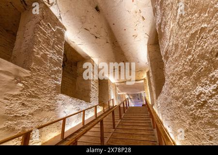 Louxor, Egypte ; 17 mai 2024 - intérieur de la tombe de Ramsès III dans la vallée des Rois, Louxor, Egypte. Banque D'Images