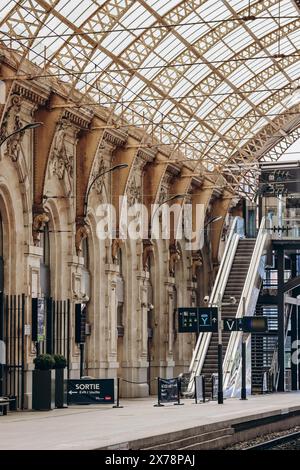 Nice, France - 23 juillet 2023 : Gare de Nice, sud de la France Banque D'Images
