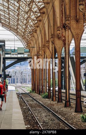Nice, France - 23 juillet 2023 : Gare de Nice, sud de la France Banque D'Images